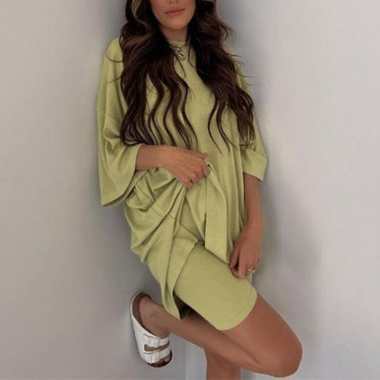 Summer Shorts Suit Fashion Loose Short-sleeved T-shirt And Slim