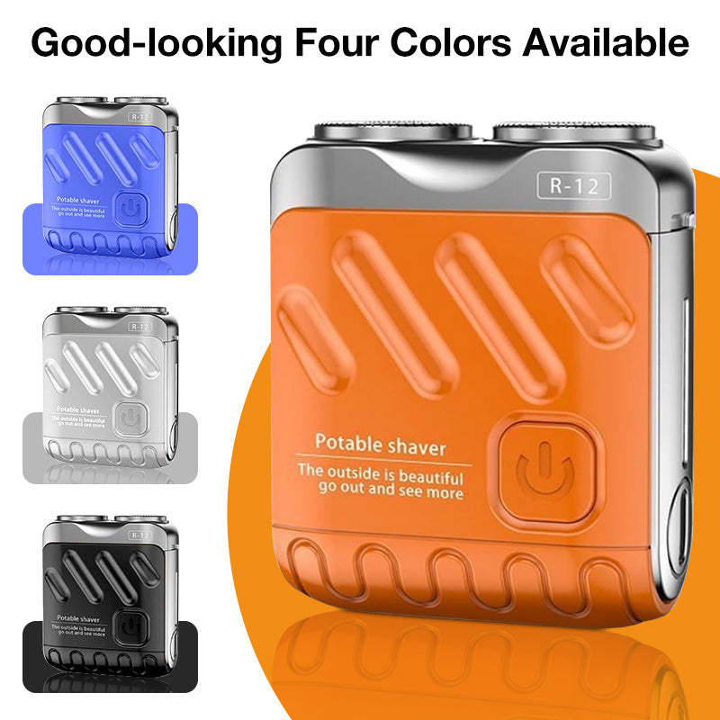 Portable Rotary Dual Ring Electric Shaver Men Travel Mini Shaver