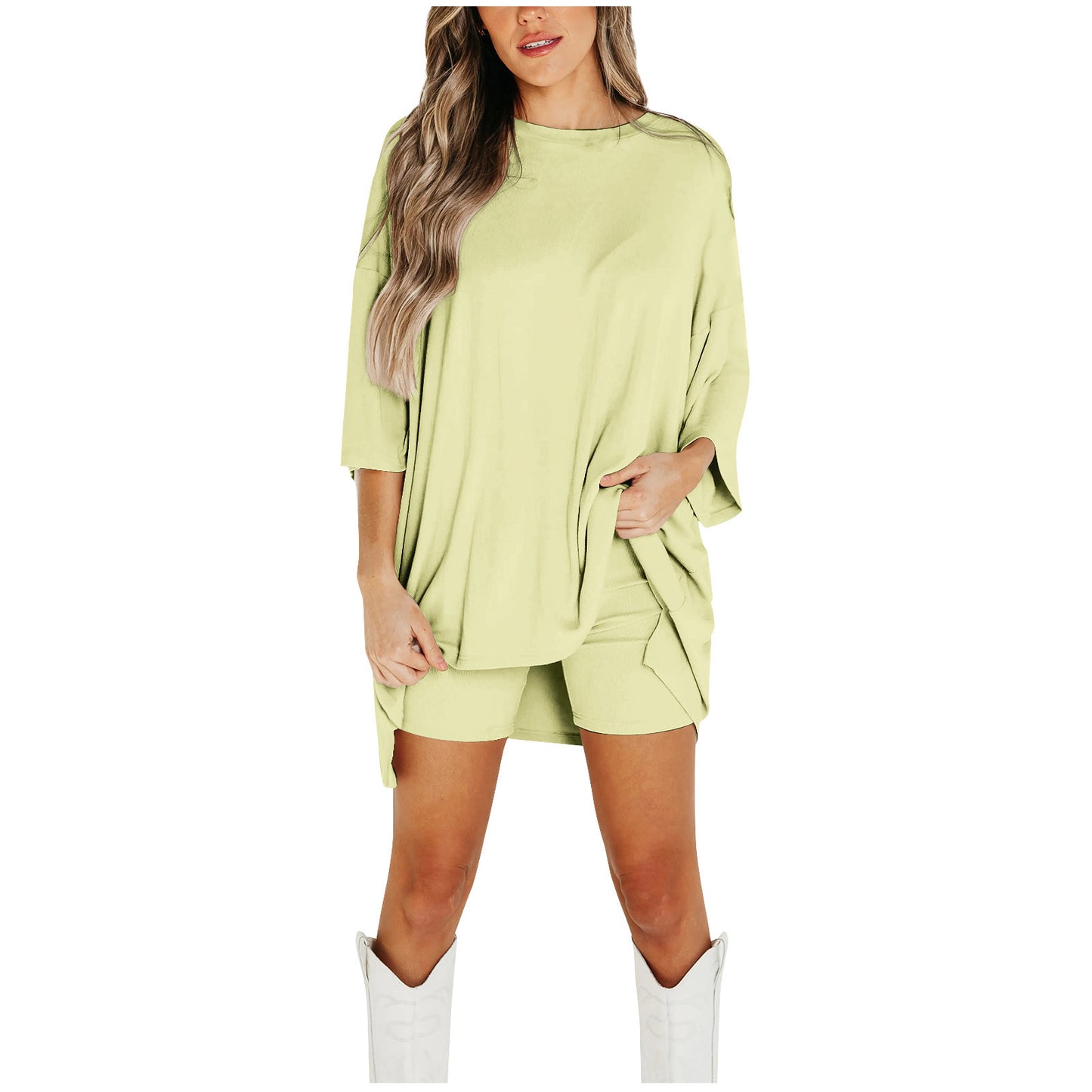 Summer Shorts Suit Fashion Loose Short-sleeved T-shirt And Slim