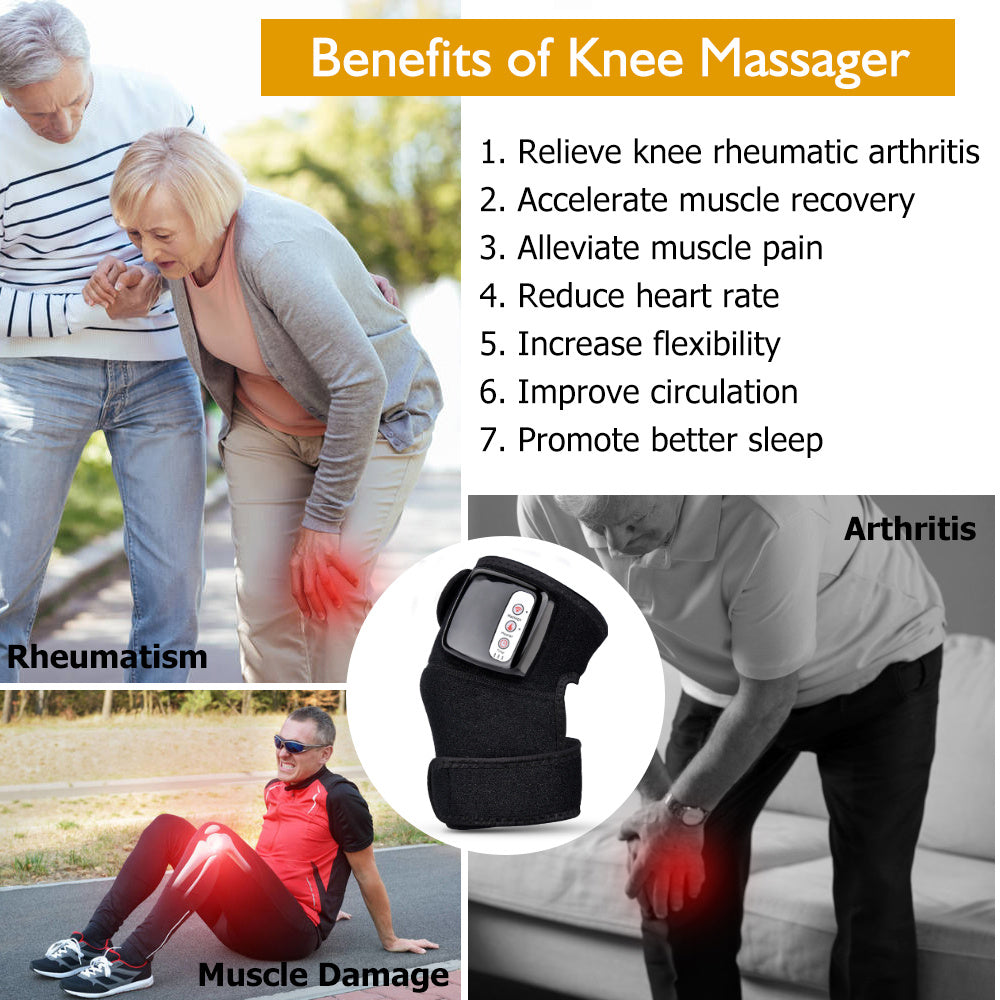Electric Infrared Heating Knee Massager Wrap Elbow Joint Support Vibration Therapy