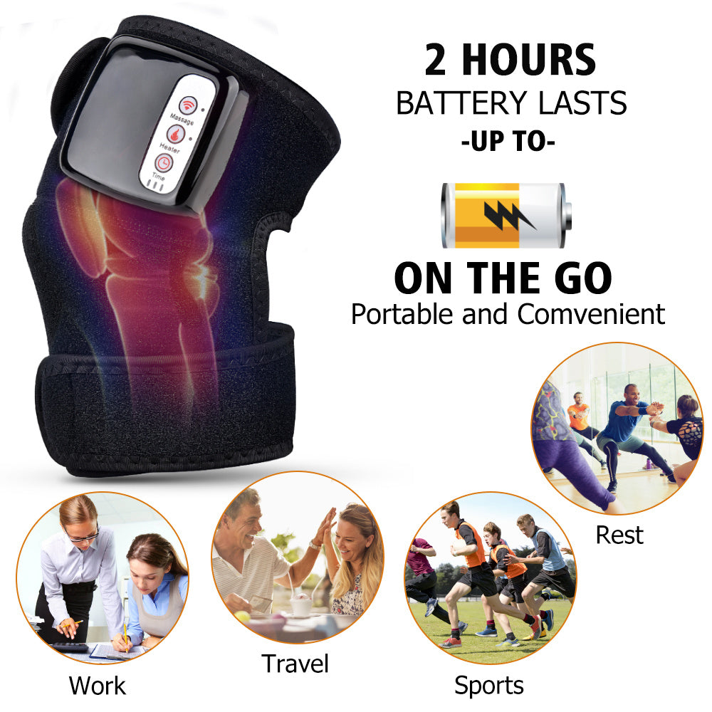 Electric Infrared Heating Knee Massager Wrap Elbow Joint Support Vibration Therapy