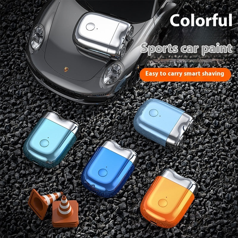 Portable Rotary Dual Ring Electric Shaver Men Travel Mini Shaver