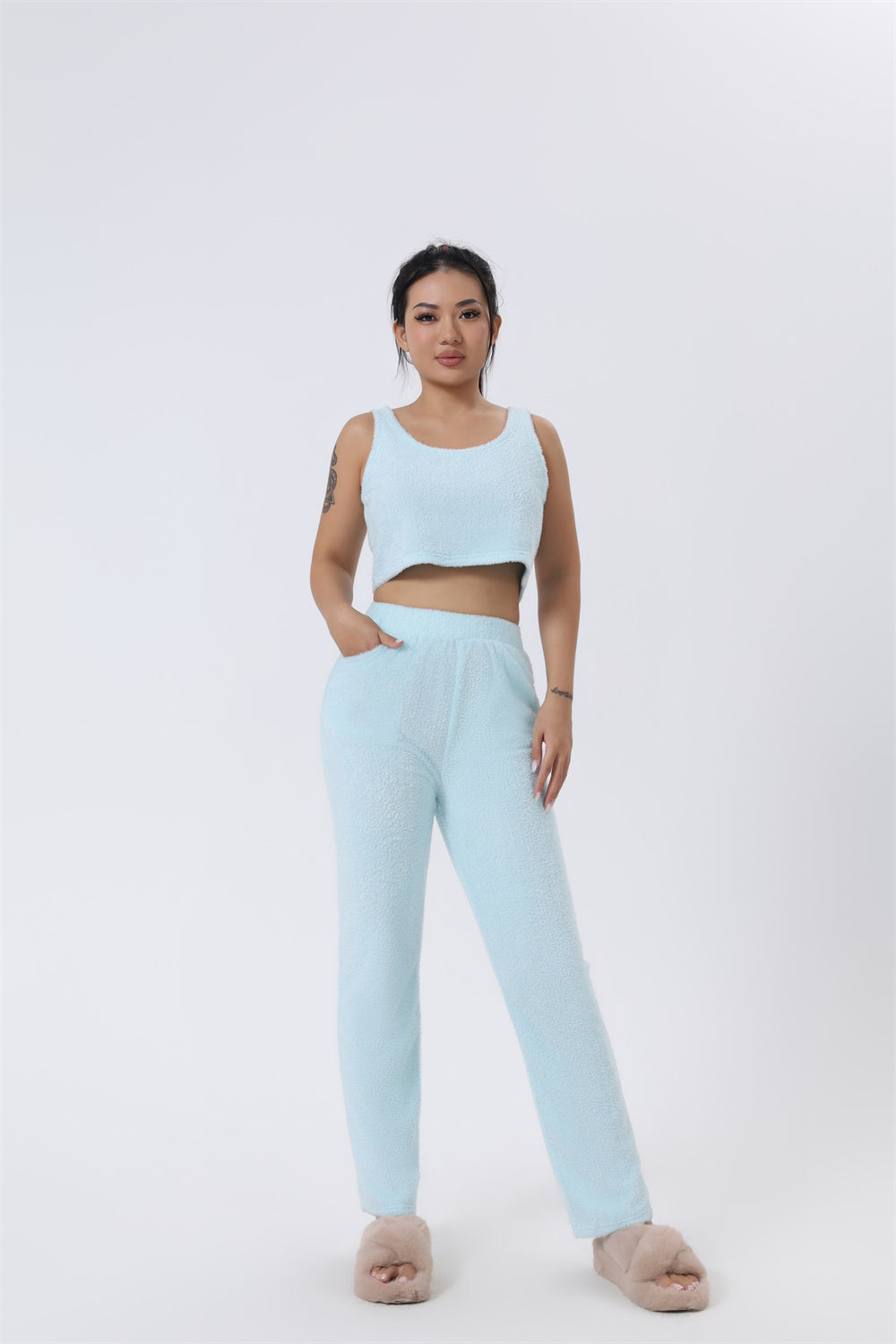 Cozy Pajama Set, 3 Piece Lounge Set Women Winter