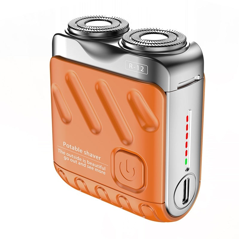 Portable Rotary Dual Ring Electric Shaver Men Travel Mini Shaver