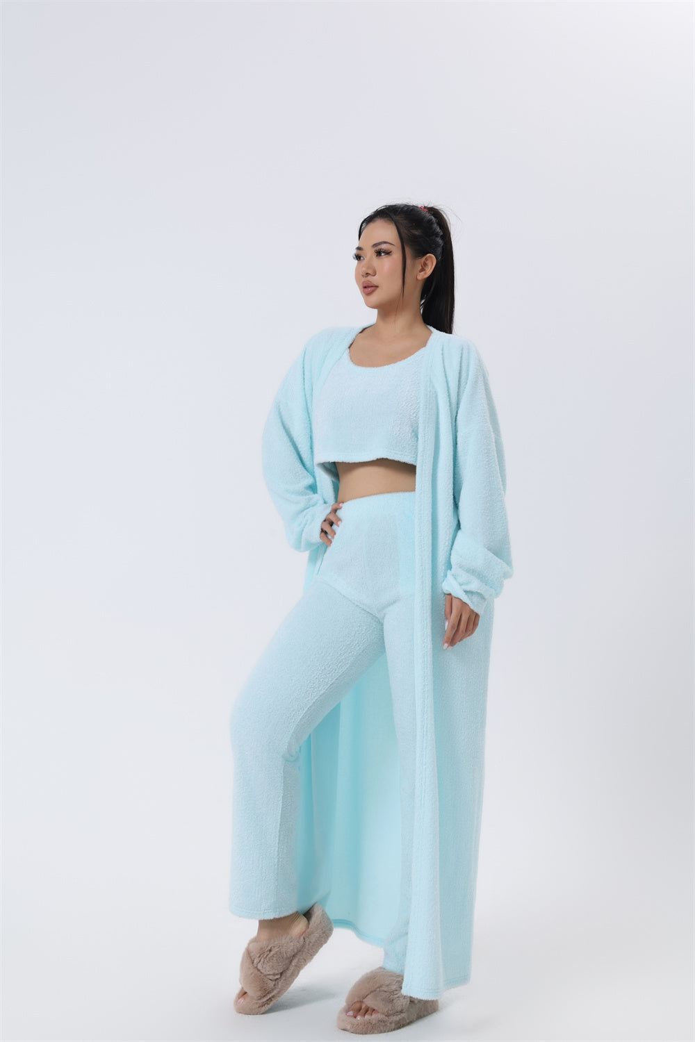 Cozy Pajama Set, 3 Piece Lounge Set Women Winter