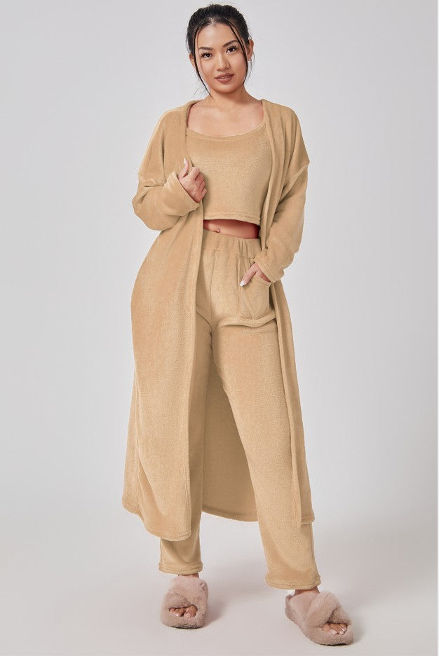 Cozy Pajama Set, 3 Piece Lounge Set Women Winter