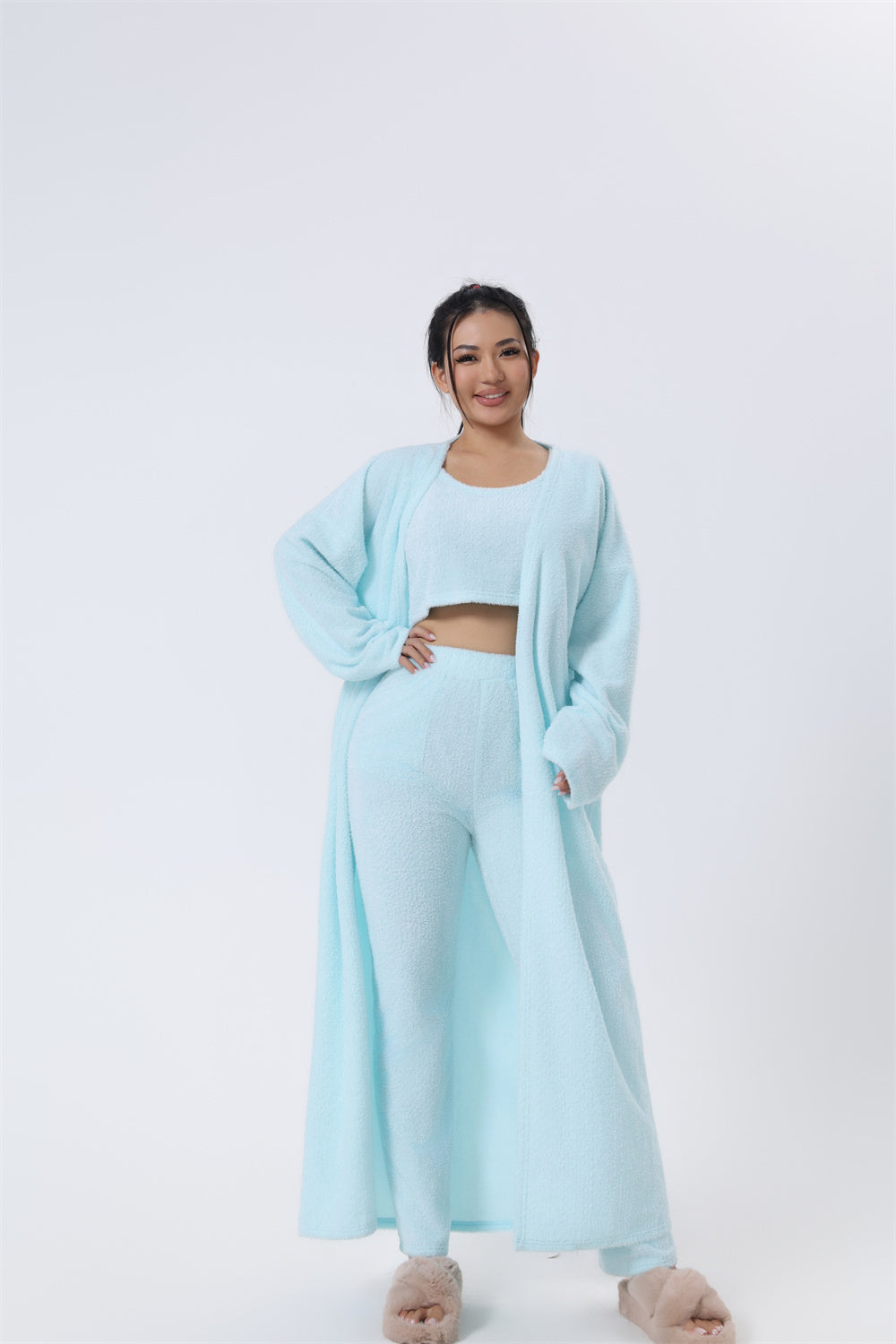 Cozy Pajama Set, 3 Piece Lounge Set Women Winter