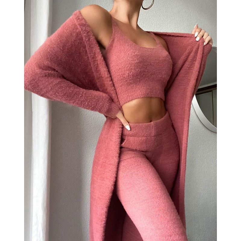 Cozy Pajama Set, 3 Piece Lounge Set Women Winter