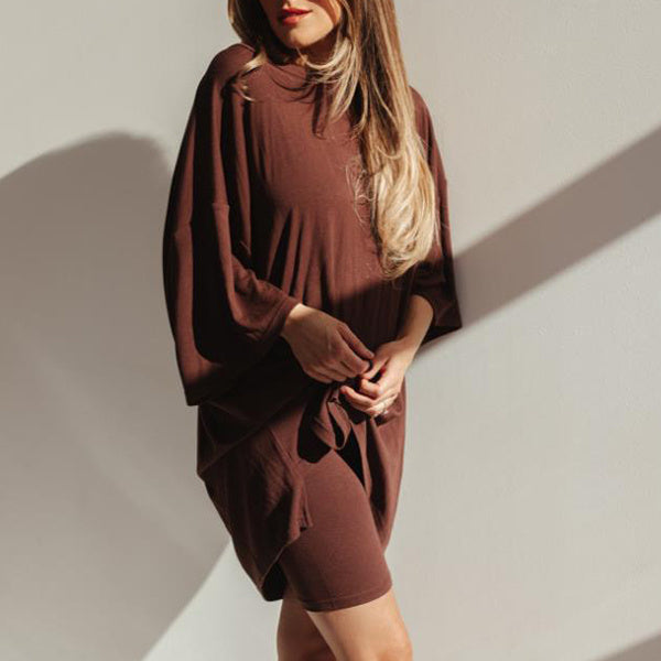 Summer Shorts Suit Fashion Loose Short-sleeved T-shirt And Slim