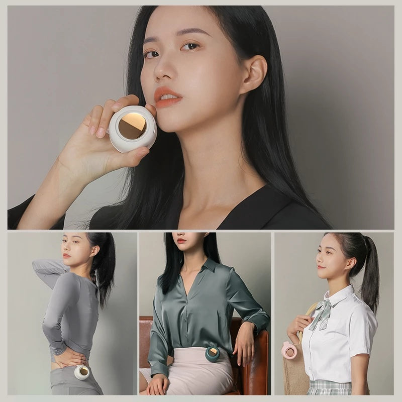 Mini Clip Fan Hanging Waist Neck Fan Girl Electric Air Cooling Fan 900mah