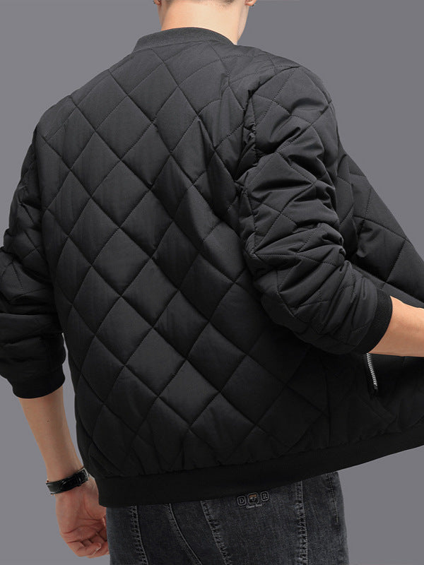 Fashion Rhombic-sewing Design Cotton Coat Winter Warm