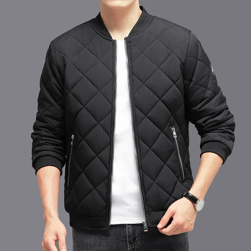 Fashion Rhombic-sewing Design Cotton Coat Winter Warm